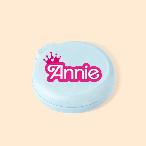 Gepersonaliseerde Fashion stijl draagbare Mini luchtkussen spiegel kam met naam verjaardag bruidsmeisje cadeau voor haar