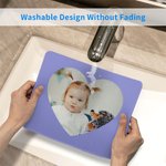 Personalized Heart Shaped Photo Non-slip Mouse Pad Office Computer Accessory Birthday Mother's Day Gift for Family Friend Colleague