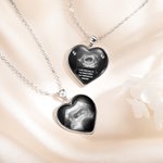 Personalized Heart Shaped Baby Sonogram Ultrasound Necklace Newborn Memorial Mother's Day Gift for Women