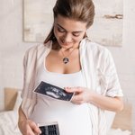 Personalized Heart Shaped Baby Sonogram Ultrasound Necklace Newborn Memorial Mother's Day Gift for Women