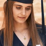 Gepersonaliseerde Graduation Cap Hart Geboortesteen ketting met gegraveerde naam Afstuderen Gift voor afgestudeerden