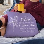 Taie d'oreiller personnalisée avec nom pour la fête des mères Cadeau d'anniversaire pour les femmes