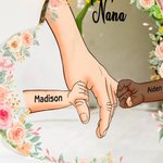 Personalisierte Blume 1-8 Hand-Holding Acryl Plaque mit Namen Muttertag Geburtstag Geschenk für Mama Oma