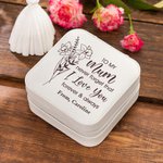 Portagioie in pelle personalizzato con nome Accessorio da viaggio portatile Compleanno Regalo per la festa della mamma e della nonna