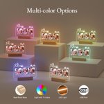 Veilleuse LED personnalisée avec base en bois et 7 modes d'éclairage Cadeau de fête des mères pour maman grand-mère