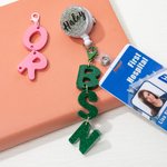 Gepersonaliseerde glitter hars badge spoel charme met 1-5 letters verpleegster arts accessoire afstuderen Gift voor medisch student