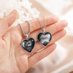 Personalized Heart Shaped Baby Sonogram Ultrasound Necklace Newborn Memorial Mother's Day Gift for Women