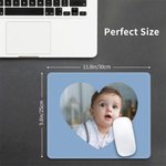 Personalized Heart Shaped Photo Non-slip Mouse Pad Office Computer Accessory Birthday Mother's Day Gift for Family Friend Colleague