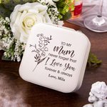 Portagioie in pelle personalizzato con nome Accessorio da viaggio portatile Compleanno Regalo per la festa della mamma e della nonna