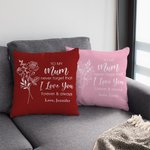 Taie d'oreiller personnalisée avec nom pour la fête des mères Cadeau d'anniversaire pour les femmes