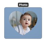 Personalized Heart Shaped Photo Non-slip Mouse Pad Office Computer Accessory Birthday Mother's Day Gift for Family Friend Colleague