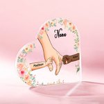 Personalisierte Blume 1-8 Hand-Holding Acryl Plaque mit Namen Muttertag Geburtstag Geschenk für Mama Oma
