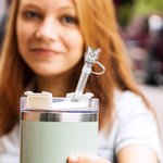 Ritratto di animale domestico personalizzato Copri cannuccia riutilizzabile per alimenti con 1-3 nomi per Stanley Tumbler Accessorio di compleanno per