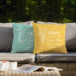 Taie d'oreiller personnalisée avec nom pour la fête des mères Cadeau d'anniversaire pour les femmes