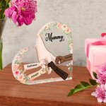Personalisierte Blume 1-8 Hand-Holding Acryl Plaque mit Namen Muttertag Geburtstag Geschenk für Mama Oma