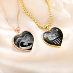Personalized Heart Shaped Baby Sonogram Ultrasound Necklace Newborn Memorial Mother's Day Gift for Women