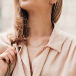 Collier multiple minimaliste personnalisé avec noms - Cadeau d’anniversaire Fête des Mères pour femme fille