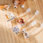 Ritratto di animale domestico personalizzato Copri cannuccia riutilizzabile per alimenti con 1-3 nomi per Stanley Tumbler Accessorio di compleanno per