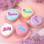 Gepersonaliseerde Fashion stijl draagbare Mini luchtkussen spiegel kam met naam verjaardag bruidsmeisje cadeau voor haar