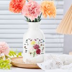 Jarrón de cerámica blanco con mariposa de claveles personalizada con 1-12 nombres Día de la Madre Cumpleaños Regalo para mamá Abuela