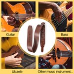 Tracolla per chitarra regolabile in pelle PU personalizzata con testo inciso Regalo di compleanno per musicista amante della chitarra