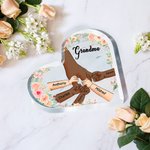 Personalisierte Blume 1-8 Hand-Holding Acryl Plaque mit Namen Muttertag Geburtstag Geschenk für Mama Oma