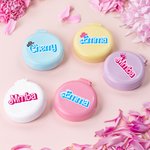 Gepersonaliseerde Fashion stijl draagbare Mini luchtkussen spiegel kam met naam verjaardag bruidsmeisje cadeau voor haar