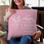 Taie d'oreiller personnalisée avec nom pour la fête des mères Cadeau d'anniversaire pour les femmes