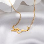 Collier Minimaliste 1 -3 Nom Arabe Personnalisé Fête des Mères Anniversaire Cadeau pour Femme