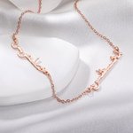 Collier Minimaliste 1 -3 Nom Arabe Personnalisé Fête des Mères Anniversaire Cadeau pour Femme