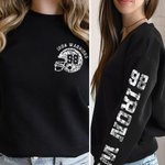 T-shirt Sweatshirt Personnalisé avec Texte Numéro Vêtement à Paillettes Cadeau Fête des Pères Compétition pour Fans Amateur de Football Américain