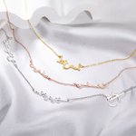 Collier Minimaliste 1 -3 Nom Arabe Personnalisé Fête des Mères Anniversaire Cadeau pour Femme