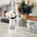 Personalized Watercolour Flower Ceramic Vase with Text Home Decoration Mother's Day Gift for Woman