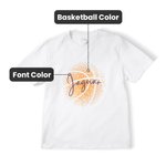 Personlig prikket basketballdesign Unisex T-skjorte genser med hettegenser med navn Bursdag Spilldag Laggave til basketballelskere