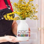Personalized Watercolour Flower Ceramic Vase with Text Home Decoration Mother's Day Gift for Woman