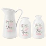 Vaso di fiori in ceramica con testo e nome, decorazione per la casa, regalo di compleanno per la festa della mamma per le donne.