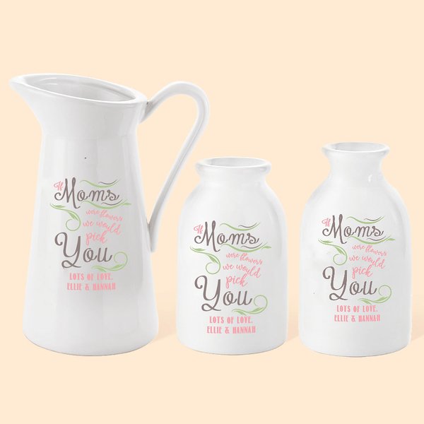 Vaso di fiori in ceramica con testo e nome, decorazione per la casa, regalo di compleanno per la festa della mamma per le donne.