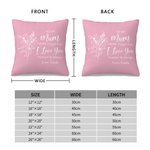 Taie d'oreiller personnalisée avec nom pour la fête des mères Cadeau d'anniversaire pour les femmes
