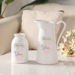 Vaso di fiori in ceramica con testo e nome, decorazione per la casa, regalo di compleanno per la festa della mamma per le donne.