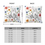 Taie d'Oreiller Personnalisée avec 1-9 Noms sur les Mains Style des Fleurs Bourrage à Choix Cadeau Anniversaire Fête des Mères Grand-mère pour Femme