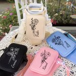 Personalizado Nacimiento Flor Nombre Impermeable Botella de Agua Bolsa de Transporte para 40oz Stanley Vaso con Correa y Bolsa Cumpleaños Aniversario 