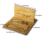 Regalo de Cumpleaños para los amantes de la Lectura Personalizado y Grabado Flor de Nacimiento Soporte de Madera para Libros Juego de Marcapáginas con