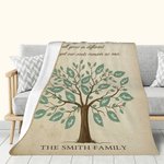 Manta de lana personalizada Our Roots Remain As One Family Tree con 2-20 nombres Regalo de cumpleaños del Día de la Madre para la abuela y la madre