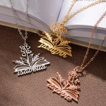 Gepersonaliseerde Geboorte Bloemen Boek Ketting met Naam Terug naar School Verjaardag Moederdag Cadeau voor Vrouw Boekenliefhebber