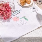 Personalizzato L'amore tra madre e figlia non conosce distanze Mappa 100% cotone Waffle Tea Towel Regalo per la festa della mamma a distanza per la fa