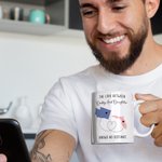 Personalizzato L'amore tra madre e figlia non conosce distanze Mappa 11 oz 15 oz tazza di ceramica Lunga distanza Festa del papà Festa della mamma Reg