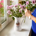 Gepersonaliseerde Geboorte Bloemen Ring Keramische Vaas met Tekst en Foto Home Decoratie Moederdag Cadeau voor Haar
