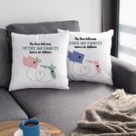 Personalizzato L'amore tra madre e figlia non conosce distanze Mappa Copri cuscino a distanza Festa del papà Festa della mamma Regalo per la famiglia