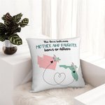Personalizzato L'amore tra madre e figlia non conosce distanze Mappa Copri cuscino a distanza Festa del papà Festa della mamma Regalo per la famiglia