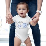 T-shirt personnalisé Notre première fête des mères avec éléphant pour bébé et maman avec noms Cadeau pour bébé nouvelle maman